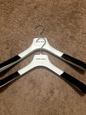 Giorgio Armani White and Black Suit Hangers